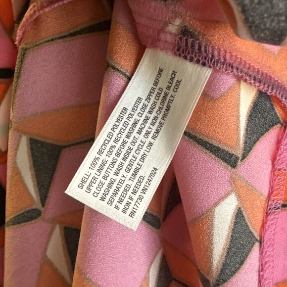 Diane Von Furstenberg Mini Dress Womens 14 Multicolor 90s Modern Geometric - Picture 5 of 5